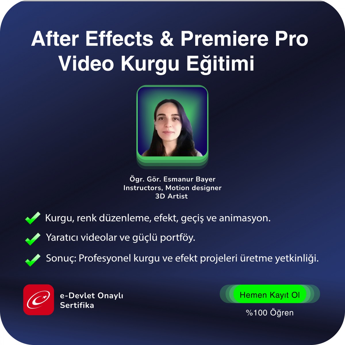 After Effects ve Premiere Pro ile Video Kurgu Eğitimi