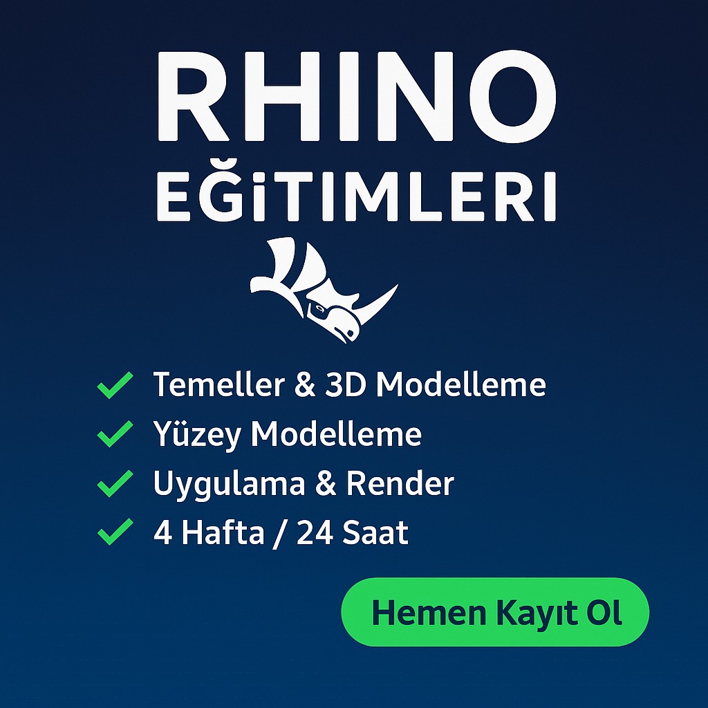 Rhino Eğitimi 24 Saat Online Özel Ders