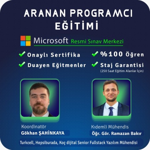 Aranan Programcı Olma Kampı Yüz Yüze Kursu (Staj Garantili)
