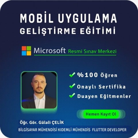 Flutter İle Mobil Uygulama Geliştirme Yüz Yüze Özel Ders