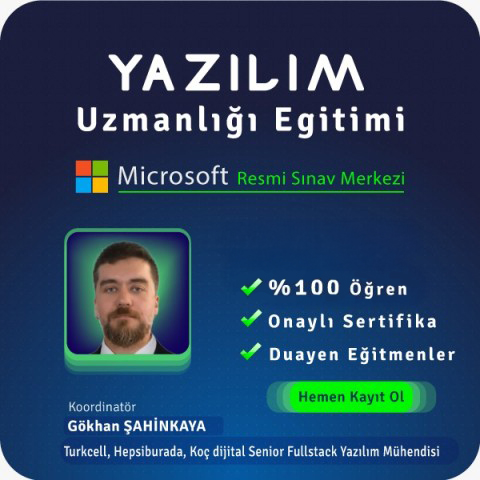 Yazılım Uzmanlığı Canlı (Online) 50 Saat Özel Ders