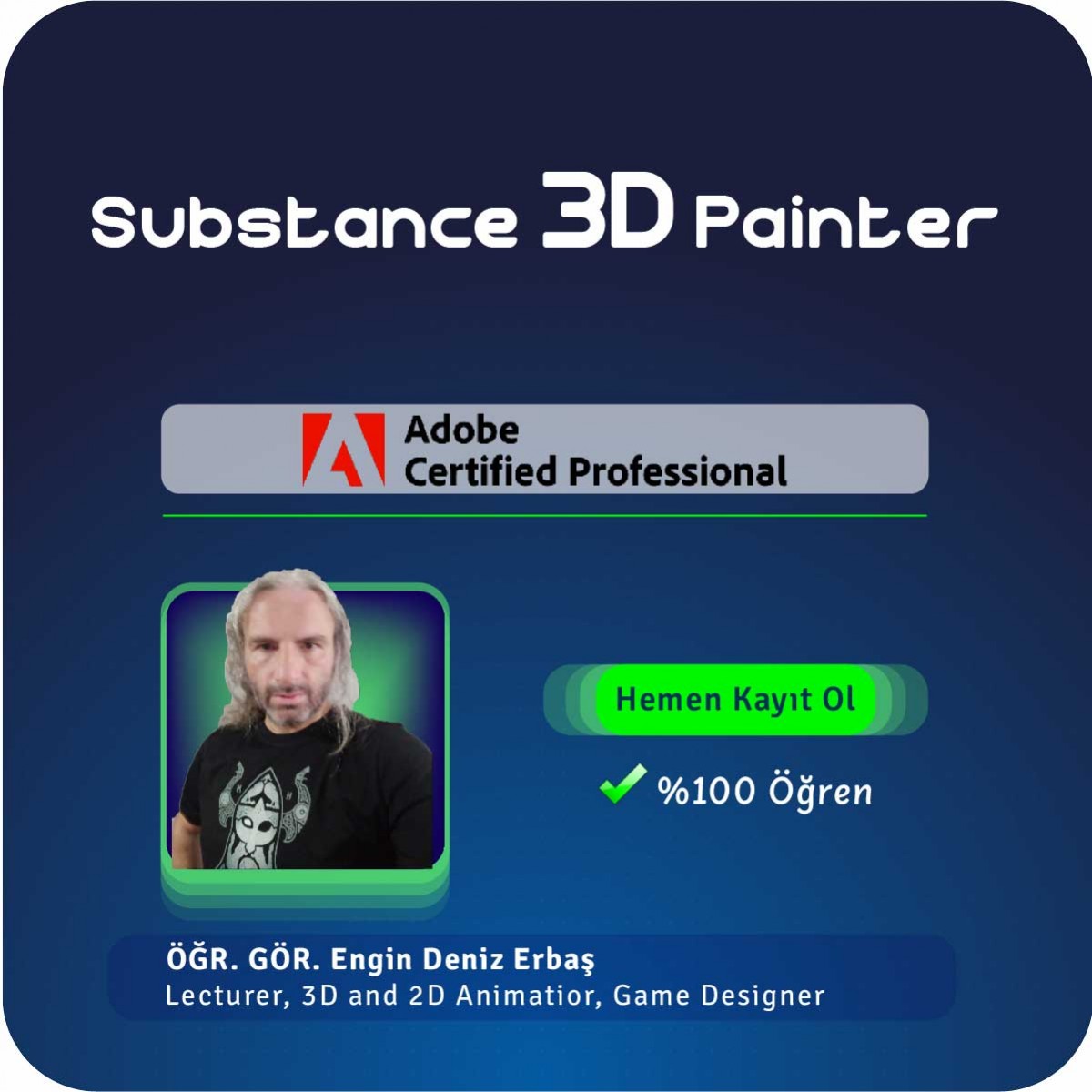 Substance 3D Painter Canlı (Online) Eğitimi
