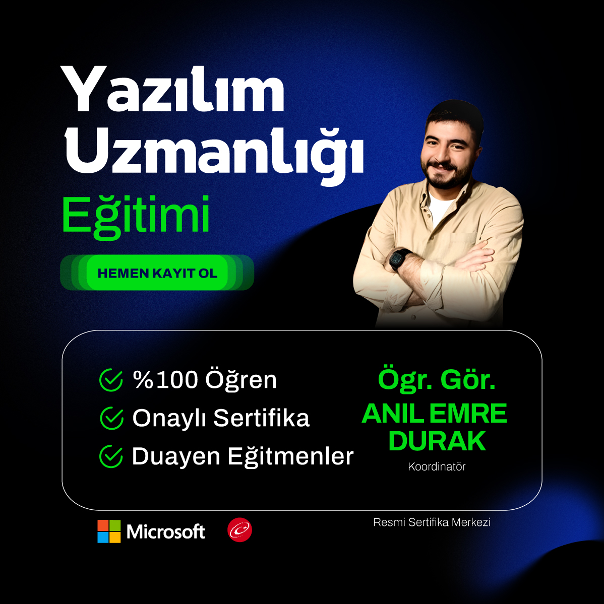 Yazılım Uzmalığı Yüz Yüze Eğitim Staj Garantili