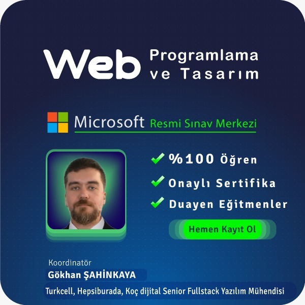 20 Saat Yüz Yüze Web Tasarım ve Kodlama Özel Ders Eğitimi