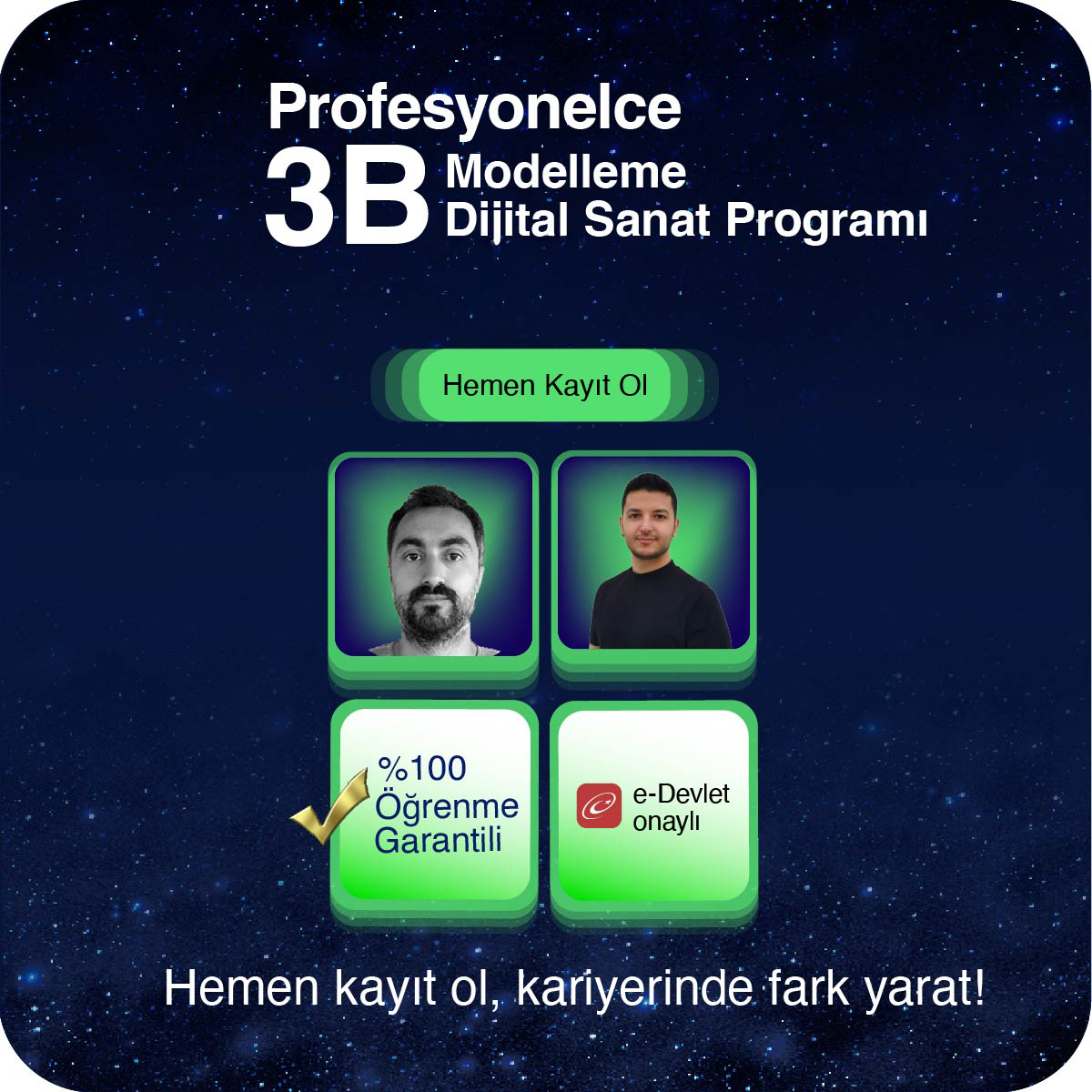 Profesyonel 3B Modelleme & Dijital Sanat Programı Online 4 Ay