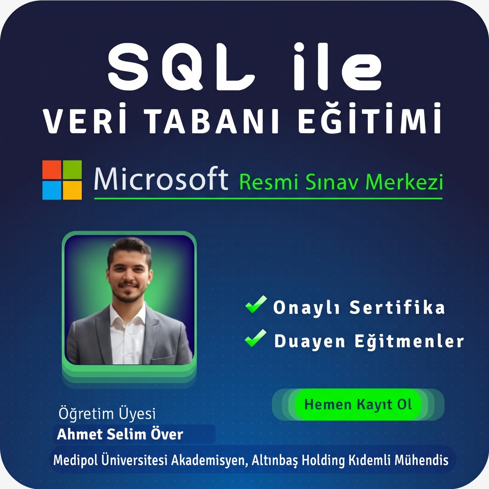 SQL Veritabanı Yönetimi Özel Ders – 30 Saat Birebir Yüz Yüze