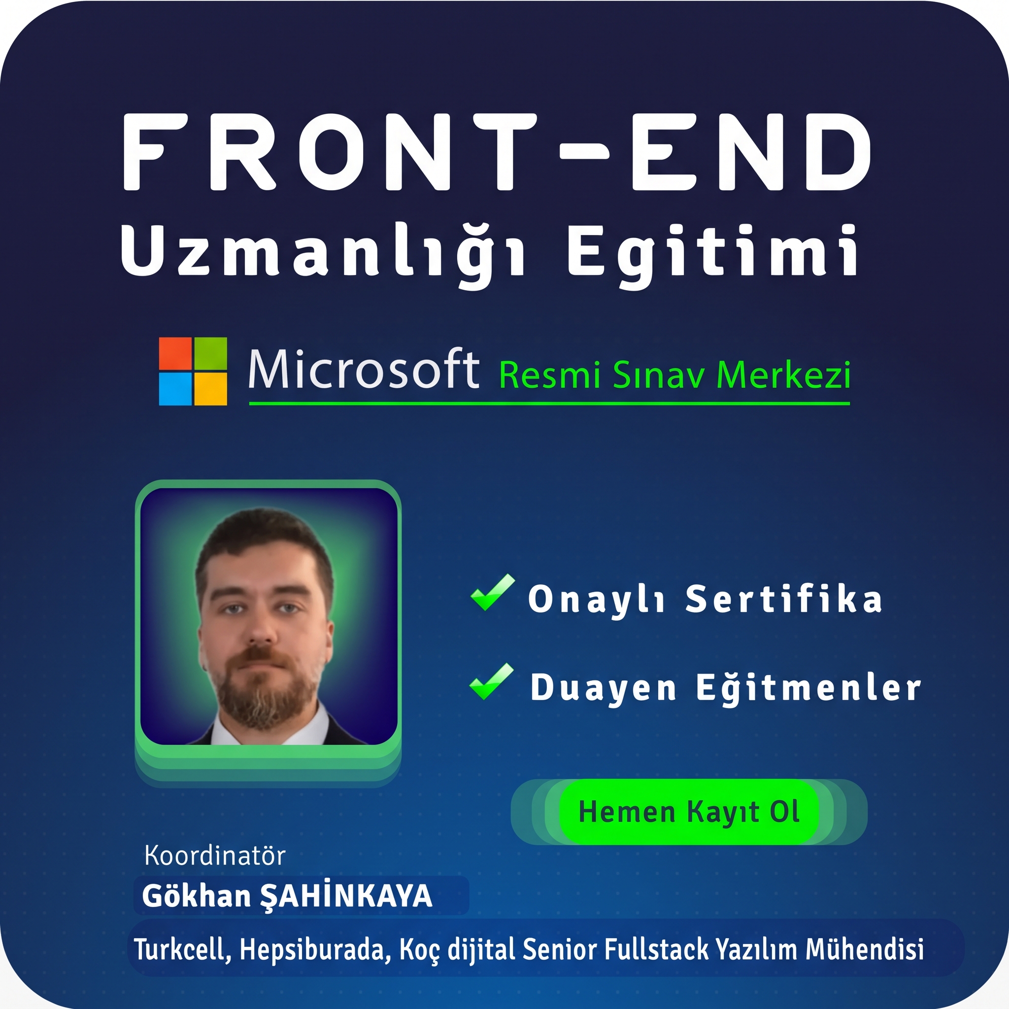 Front-End Development Yüz Yüze Eğitimi 4 ay