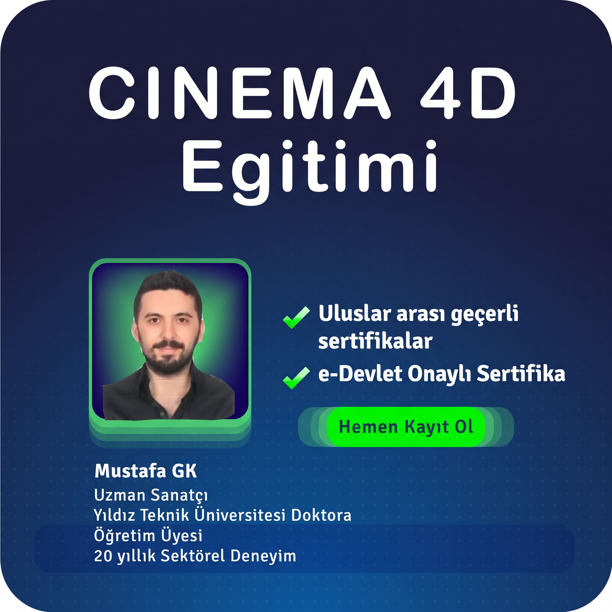 Cinema 4D Eğitimi-Canlı Özel Eğitim 20 Saat